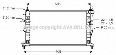 AVA QUALITY COOLING ola2359 -  Радиатор, охлаждение двигателя